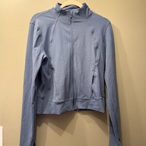 Blue Zip-Up Athletic Jacket